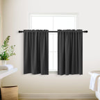 Koufall Small Window Blinds For Bathroom Kitchen,Blackout Keep Heat Black Out Window Coverings Heat Blocking Curtains For Bedroom,18 X 24 Inch Length Dark Gray