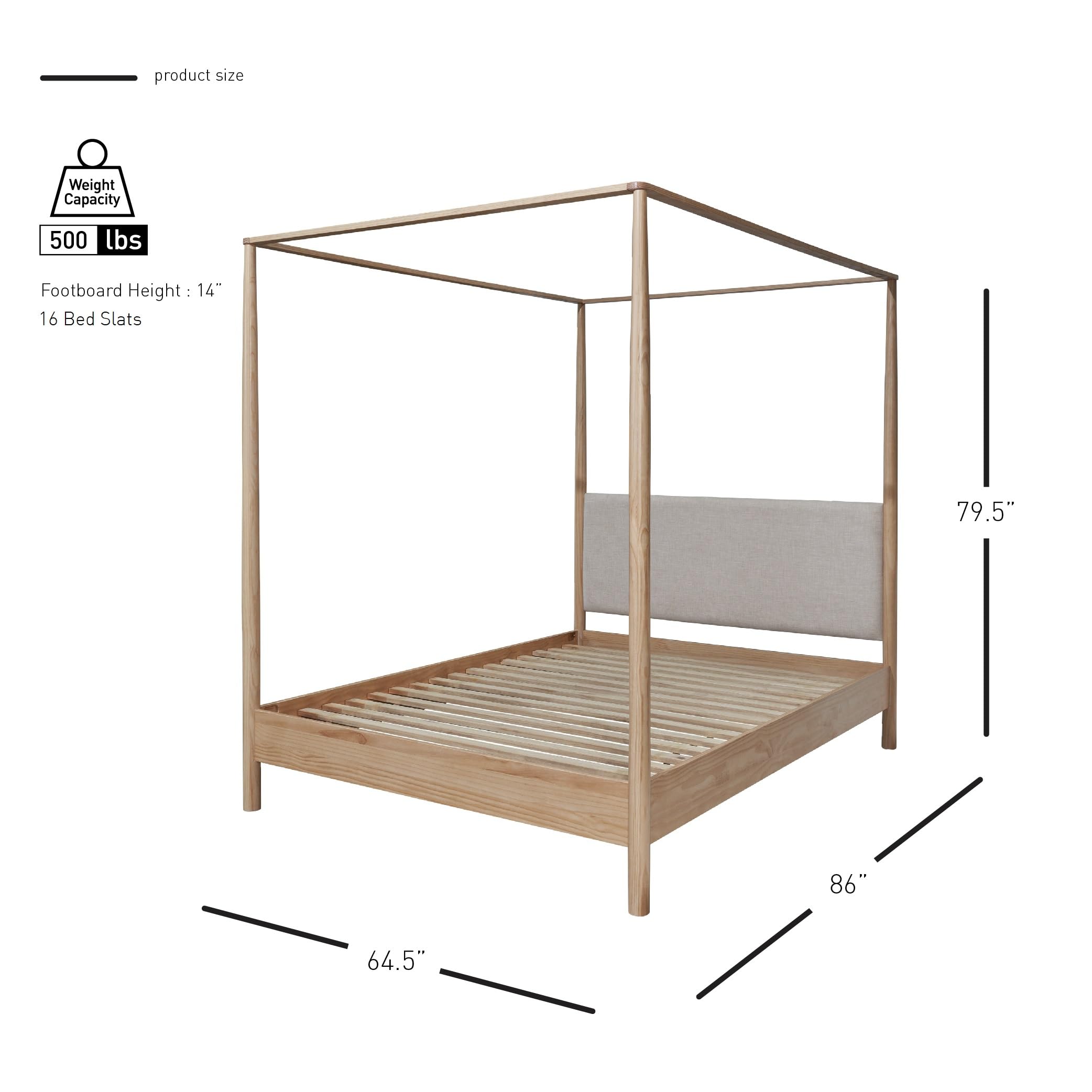 npd furniture and more Bloomfield Queen Canopy Bed Set
