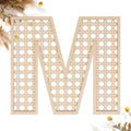 Wooden Rattan Letters 8 inch Wood Letters M for Wall Decor Crafts Boho Nursery Decor for Baby Shower Wedding Bedroom Name Signs 