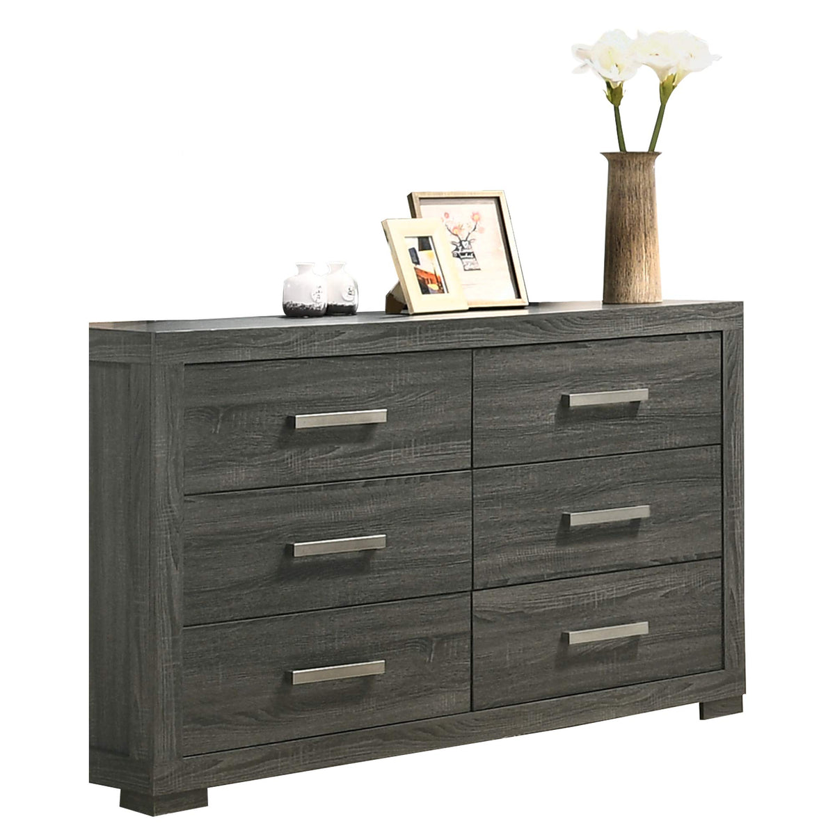 Best Quality Furniture Dresser, Weathered Gray