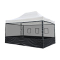 Yescom Pop Up Canopy Half Mesh Sidewall with Windows for 10x15 ft Outdoor Camping Fishing Tent Mesh Enclosures,4pcs Screened Wal