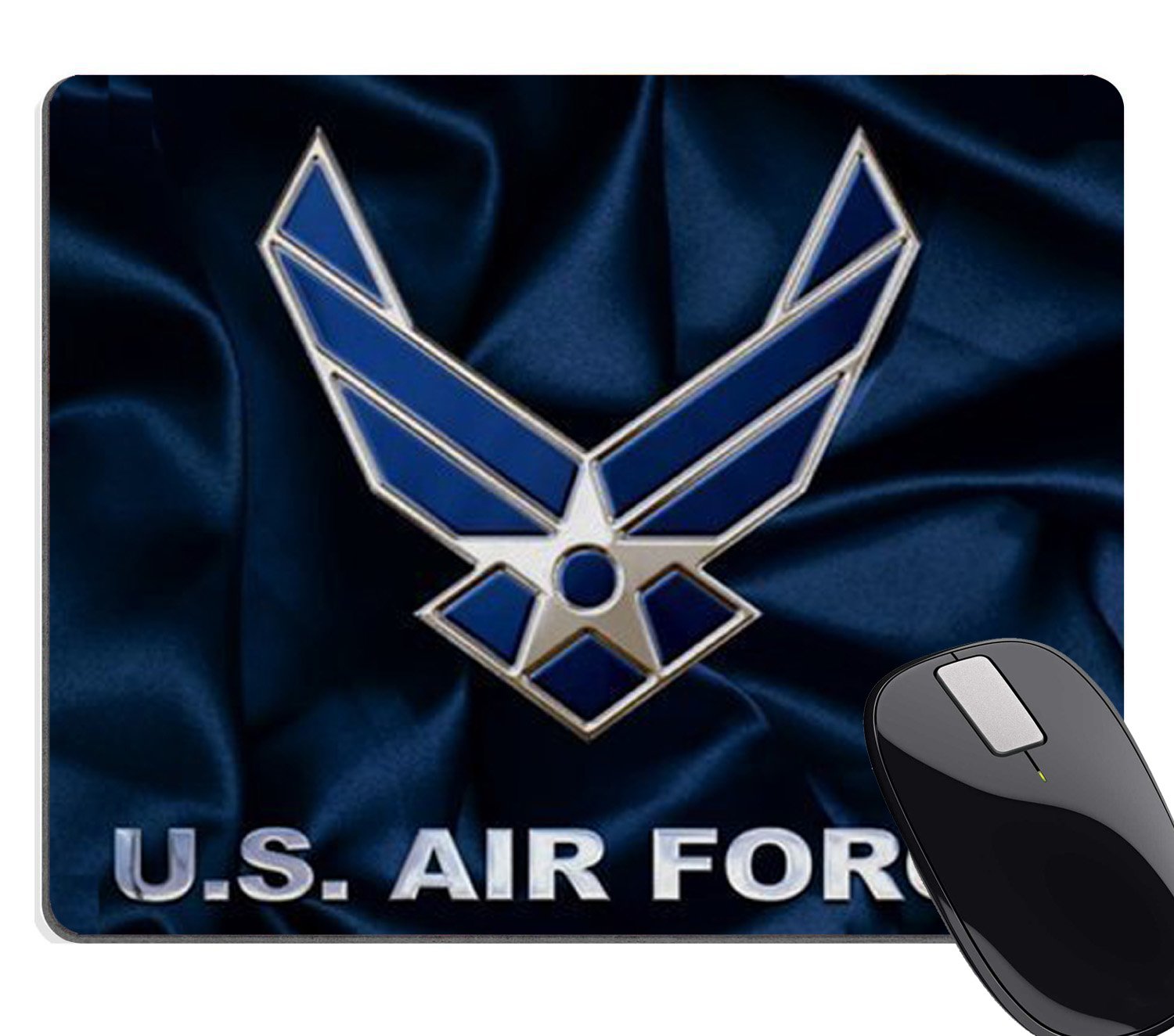 Wknoon Us Air Force Personalized Custom Gaming Mousepad Rectangle Mouse Pad Office Accessory And Gift Design Navy Blue Mouse Pad
