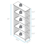 Casual Home Mission Style 5-Shelf Bookcase, Espresso