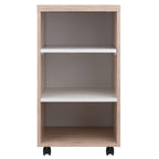 Ergode Kenner Storage Mobile Cabinet | Versatile | Contemporary Design | Easy Mobility | Reclaimed Wood Finish | Linen White Facings | 1-Drawer | Locking Casters (18333-VV)
