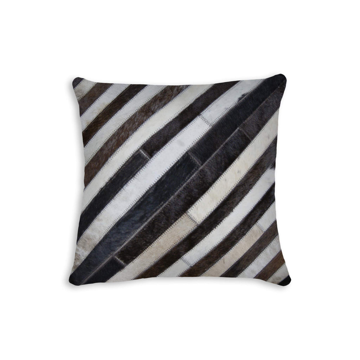 HomeRoots Decor 18-inch x 18-inch x 5-inch Fabulous Chocolate and Torino Kobe Cowhide - Pillow