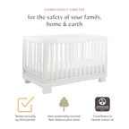 Babyletto Modo 3-In-1 Convertible Crib With Toddler Bed Conversion Kit In White, Greenguard Gold Certified