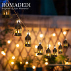 Mini Lanterns Decorative For Centerpiece - Romadedi 10Pcs Hanging Small Gold Lantern Bulk With Flickering Led Candles For Weddin