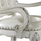 Benjara BM296837 27 inch Aurora Executive Office Chair - Faux Leather - Tufted White