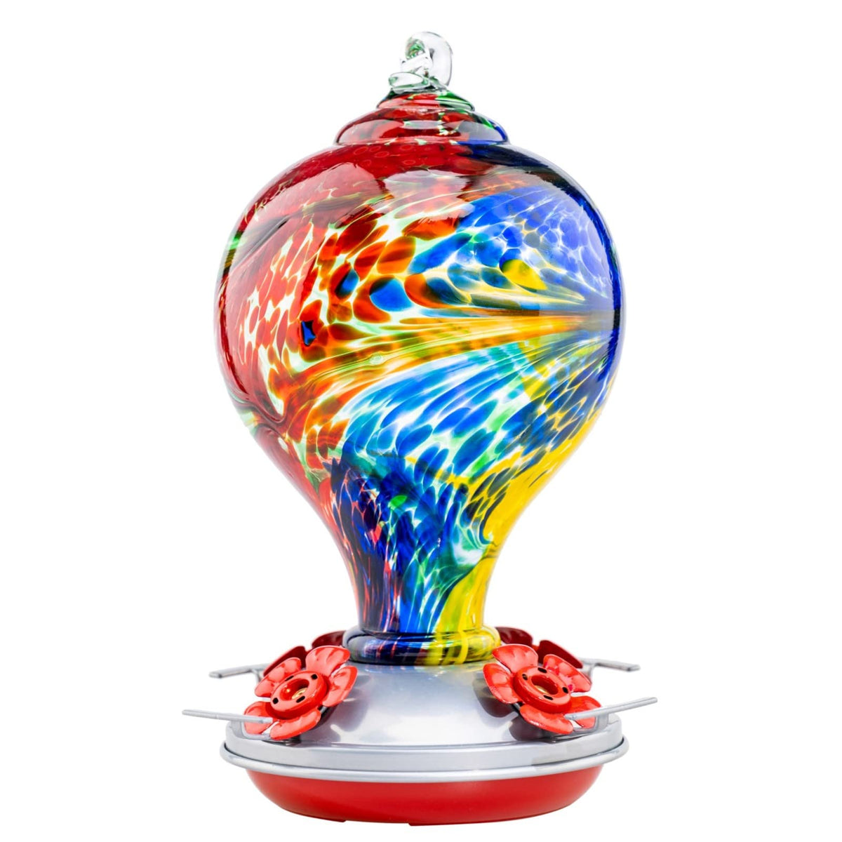 Muse Garden Hummingbird Feeders For Outdoors Hanging, Hummingbird Gifts For Women, Garden Decor Backyard Decor, Blown Glass Humm