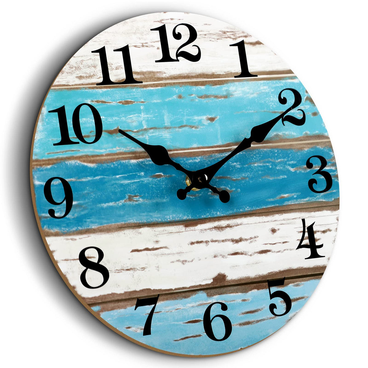 Chylin 16 Inch Wall Clock, Large Outdoor Clocks For Patio, Pool Beach House Decor Tropical Clocks For Walls, Nautical Coastal Th