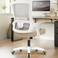 Neo Chair High Back Mesh Office Chair With Adjustable Height Ergonomic Design Executive Lumbar Support Padded Flip-Up Armrests And Swivel Function For Home Office Gaming Computer Desk (Beige)