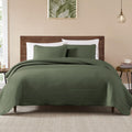 Wrensonge Quilts Queen Size, 3 Pieces Green Lightweight Soft Quilts Queen Size Sets For All Season, Summer Olive Green Queen Qui