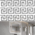100 Pieces Removable Acrylic Mirror Setting, Mirror Tiles Wall Sticker Decal,Mirror Wall Stickers for Home Living Room Bedroom D