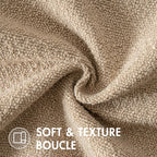 Miulee 24X24 Inch Decorative Pillow Covers For Couch Bed Set Of 2 Textured Boucle Neutral Throw Pillows Khaki Accent Solid Euro Cushion Pillowcase Cozy Soft Chair Sofa Livingroom Home Decor