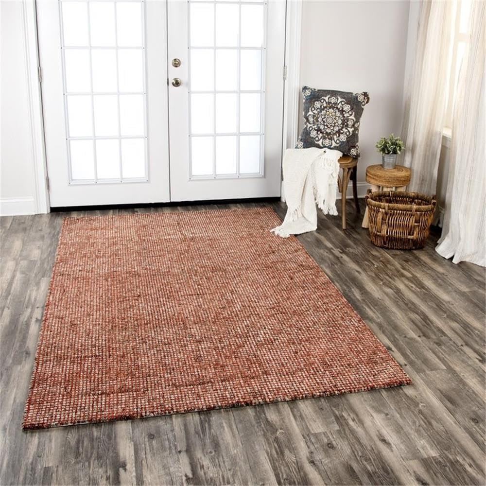 Rizzy Home Alora Decor Storm 5' X 8' Tweed Red/Beige Hand-Tufted Area Rug