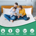 Jamrest Waterproof Mattress Protector Queen Size, Viscose Cooling Breathable Mattress Cover, Fitted Deep Pocket Mattress Pad Cov