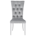 Coaster Home Furnishings Kerwin Tufted Upholstered Side Chair (Set of 2) Grey and Chrome