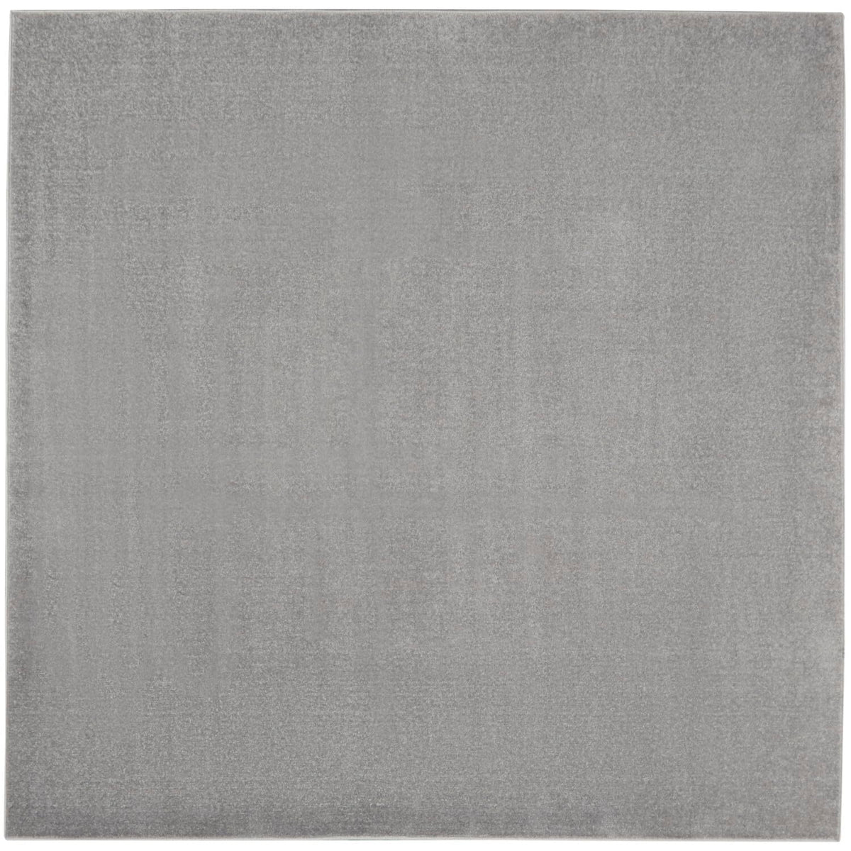 Nourison Essentials Indoor/Outdoor Silver Grey 7' X Square Area Rug, Easy Cleaning, Non Shedding, Bed Room, Living Room, Dining