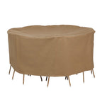 Duck Covers Essential Water-Resistant 76 Inch Round Patio Table & Chair Set Cover, Outdoor Table Cover
