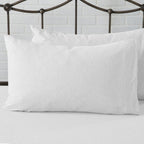 4 Piece Jersey Knit California King Cotton Blend White Sheet Set | Ultra-Soft T-Shirt Jersey Bedding Sheets & Pillowcases | Heat