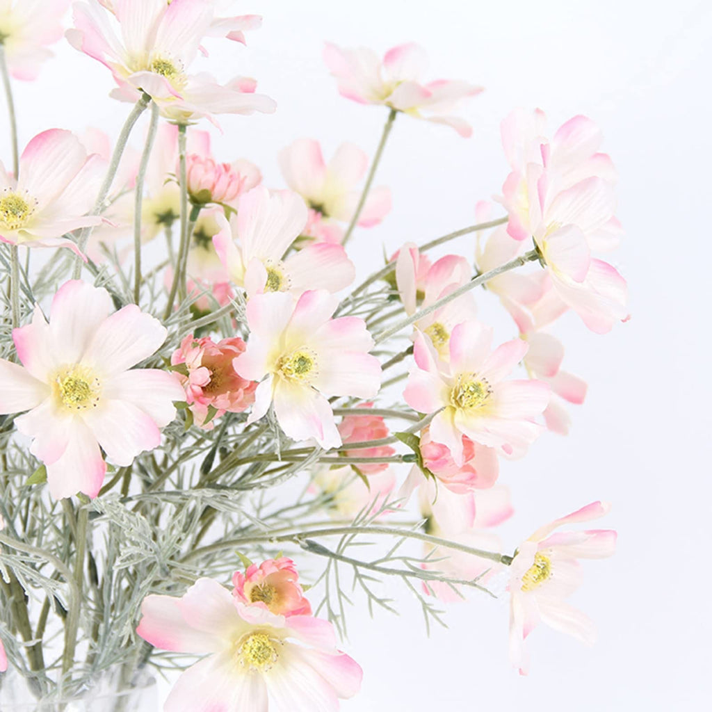 2 Pcs Artificial Flowers Plants Calliopsis Silk Flower Arrangements Wedding Bouquets Decorations Plastic Floral Table Centerpiec