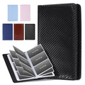300 Business Cards Holder, 50 Pages Gift Card Holder, Professional Pu Leather Credit Cards Organizer Wallet, Portable Name Card