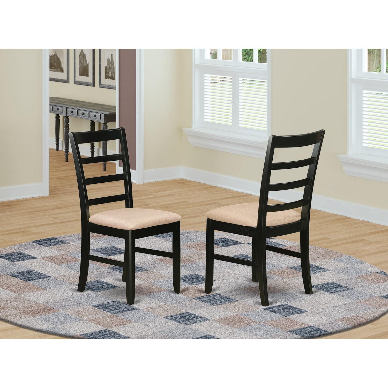 East West Furniture Parfait Ladder Back Dining Chairs