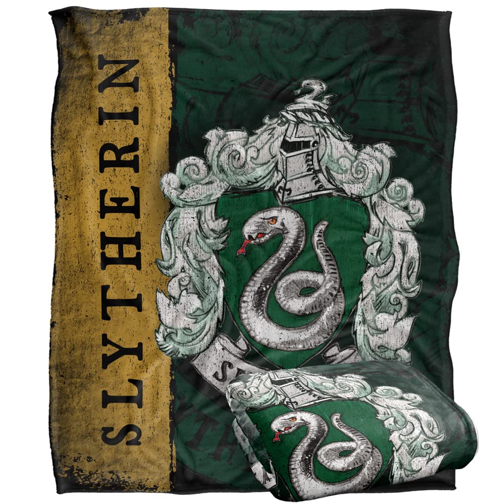 Harry Potter Blanket, 50'X60' Harry Potter House Crest Slytherin Silky Touch Super Soft Throw Blanket