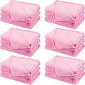 Smoothnovelty 6 Pcs Fleece Blankets For Girls Sleepover Party Soft Fuzzy Throw Blanket Warm Flannel Blanket For Teenager Spa Par