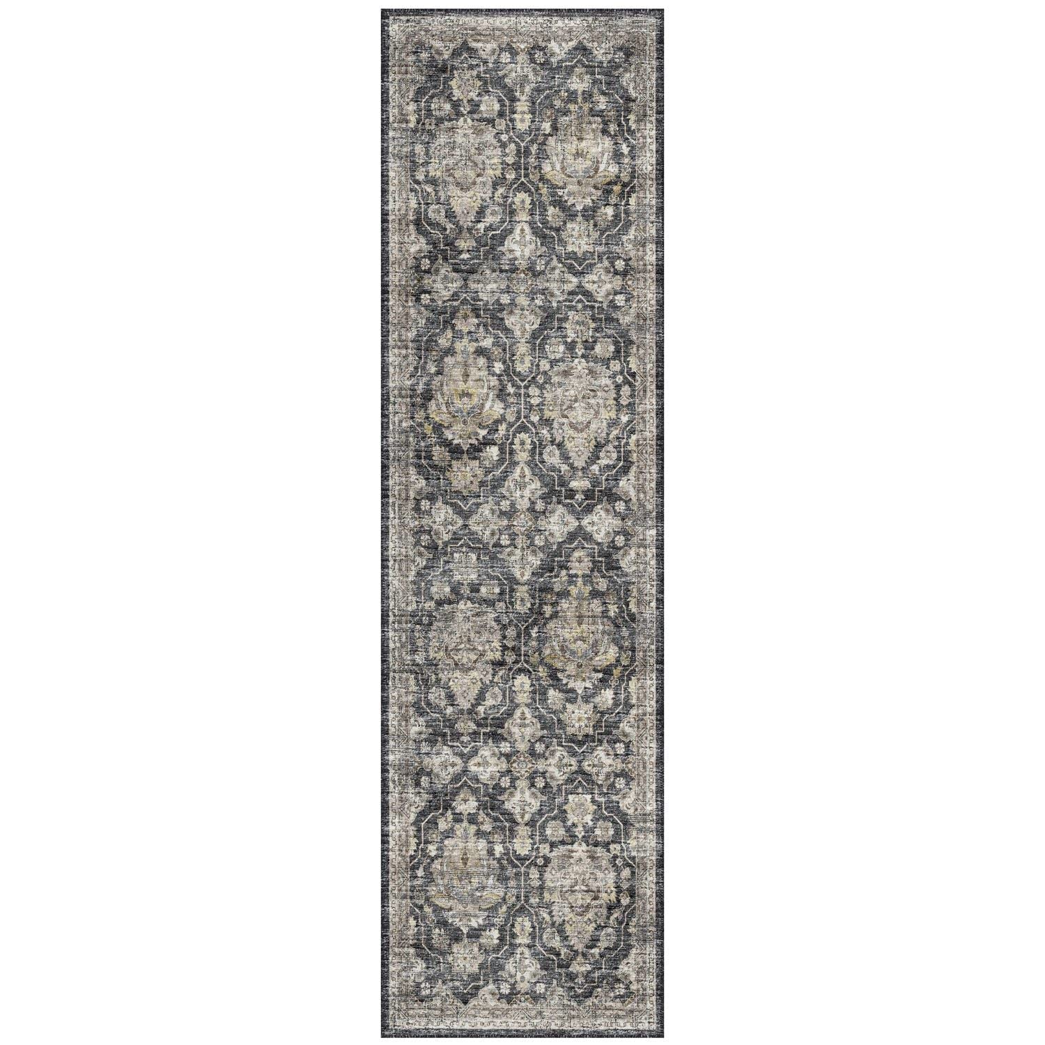 Marbella Mb4 Grey Traditional Rug Runner 2' 3" X 10'