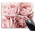 Wknoon Vintage Pink Roses Rugosa Flower Personality Designs Mouse Pad, Retro Floral Art Mouse Pads Large Mat Custom