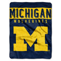 Northwest Ncaa Michigan Wolverines Raschel Throw Blanket, 60'' X 80'', Basic