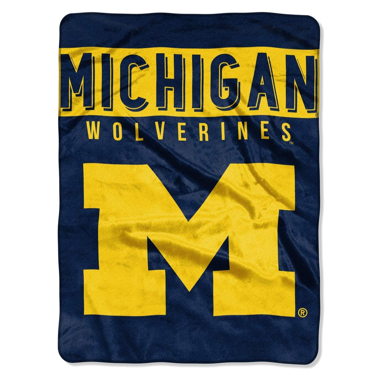 Northwest Ncaa Michigan Wolverines Raschel Throw Blanket, 60'' X 80'', Basic