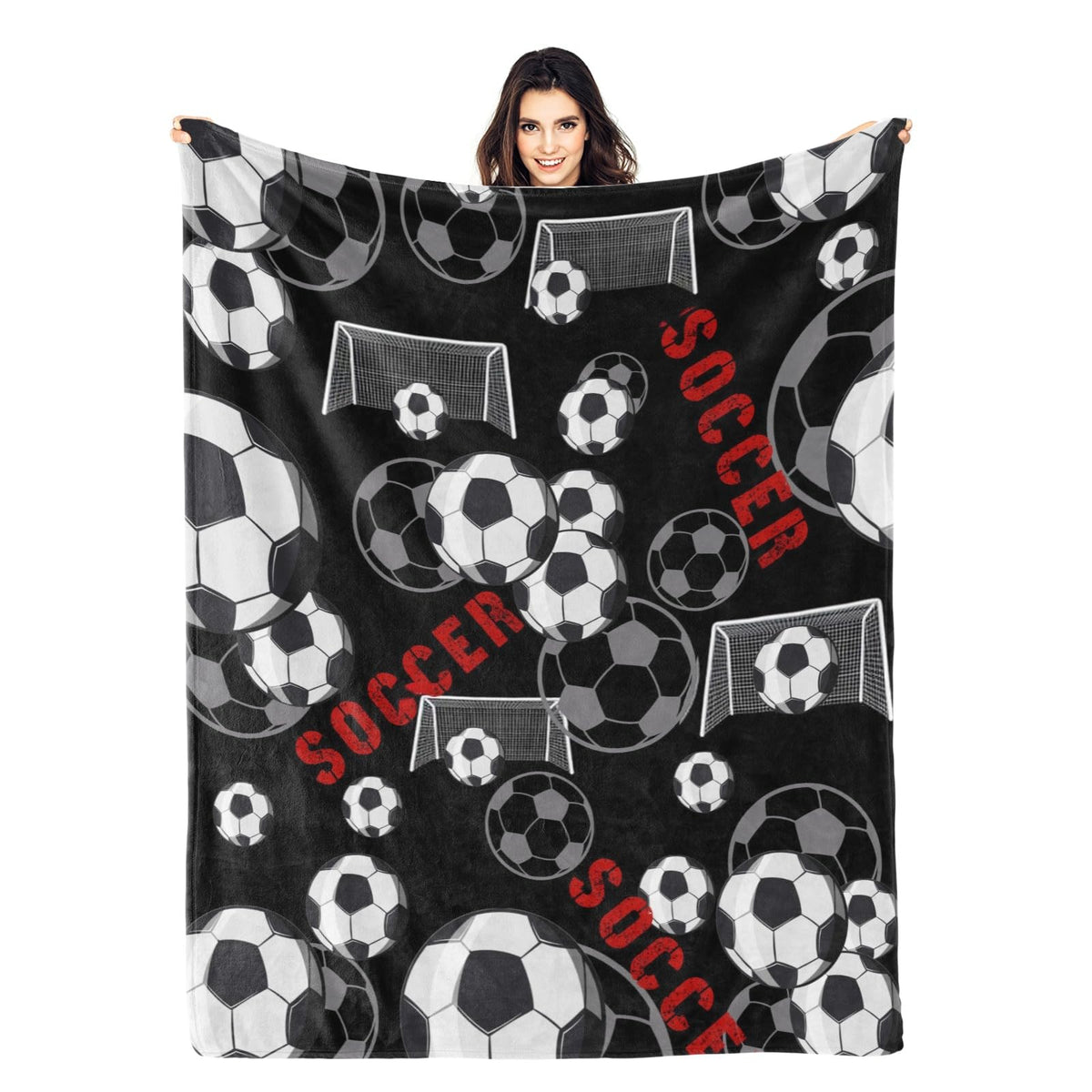 Soccer Blanket Gifts, Soccer Throw Blanket For Boys, Soccer Gifts For Kids, Teens, Adults Soccer Lovers, Sport Soccer Print Soft
