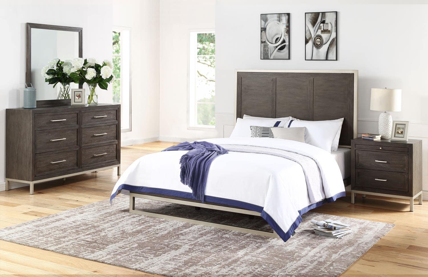 Steve Silver Broomfield King 4-PC Bedroom Set - Thumbnail 2