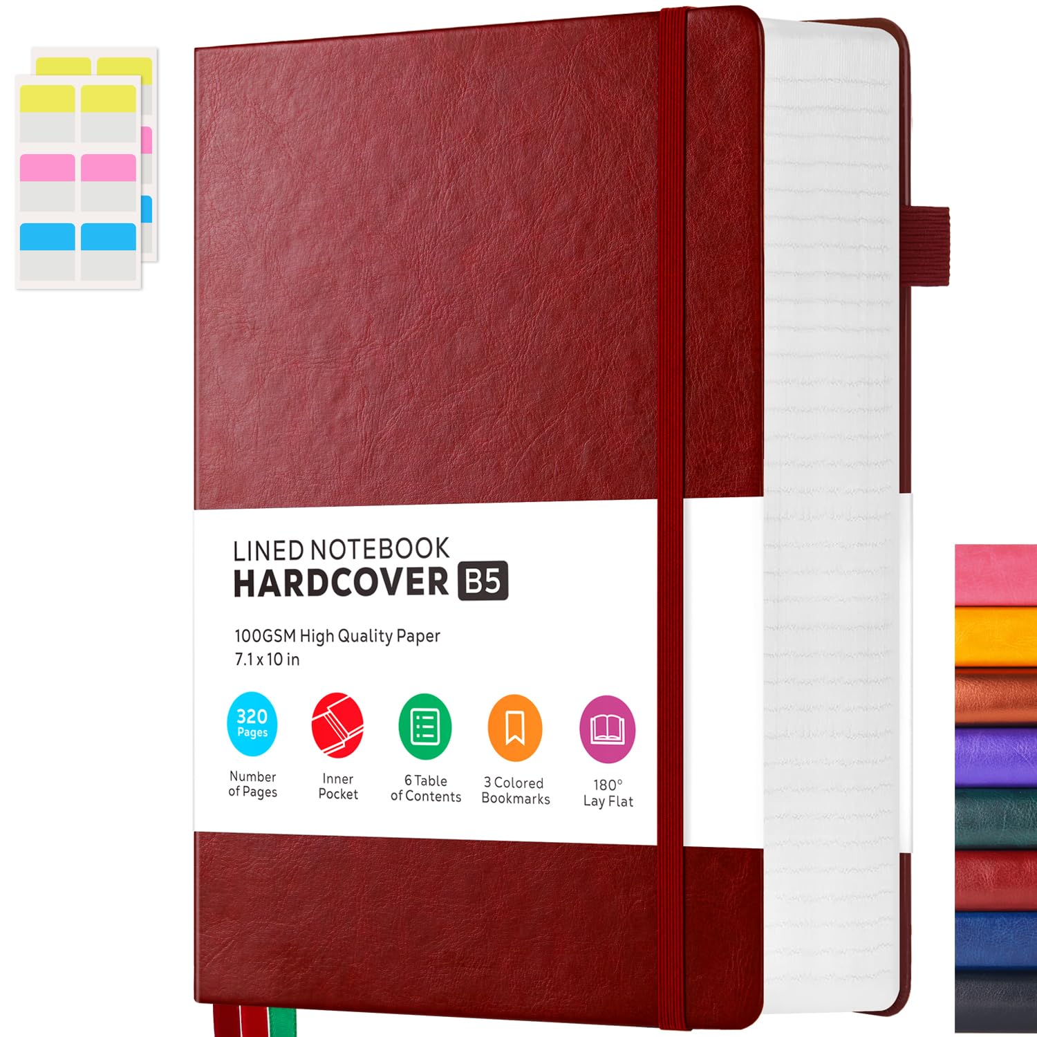 Focus Day Thick Notebook Journals For Writing, Hardcover College Ruled Notebook Lined Journal For School Office Women And Men Wo