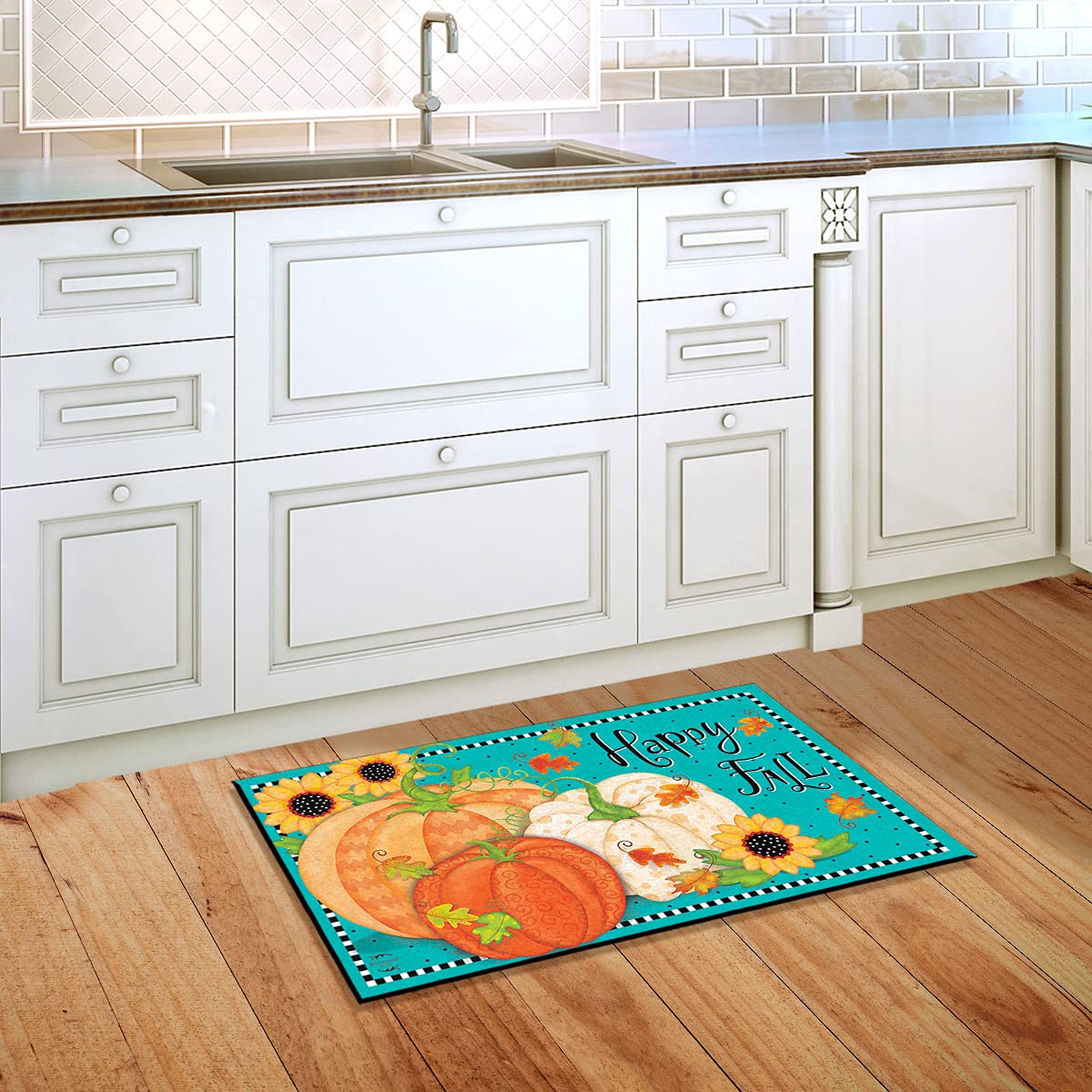 Briarwood Lane Whimsical Fall Primitive Doormat Autumn Sunflowers Indoor Outdoor 30' X 18'