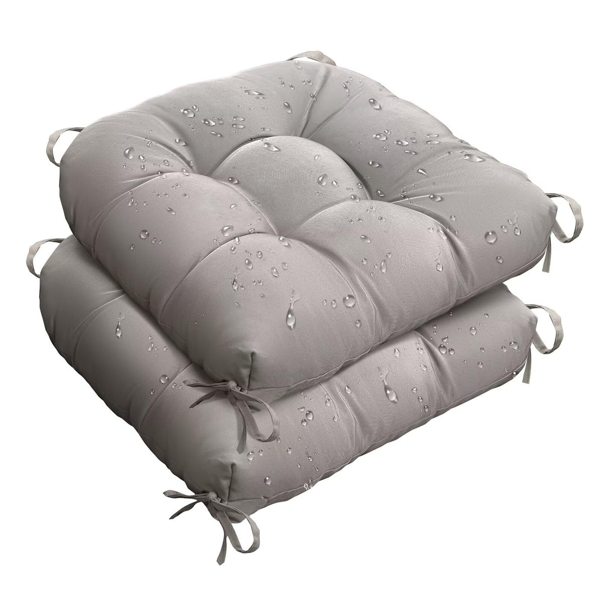 Tesica Outdoor Indoor Patio Chair Cushion Set Rocking Chair Cushion With Ties Overstuffed Seat Back Cushion Pad High Back Light