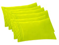 Elegant Comfort 6-Pack Solid Pillowcases 1500 Thread Count Egyptian Quality - Easy Care, Smooth Weave, Wrinkle And Stain Resistant, Easy Slip-On, 6-Piece Set, Standard/Queen Pillowcase, Lime