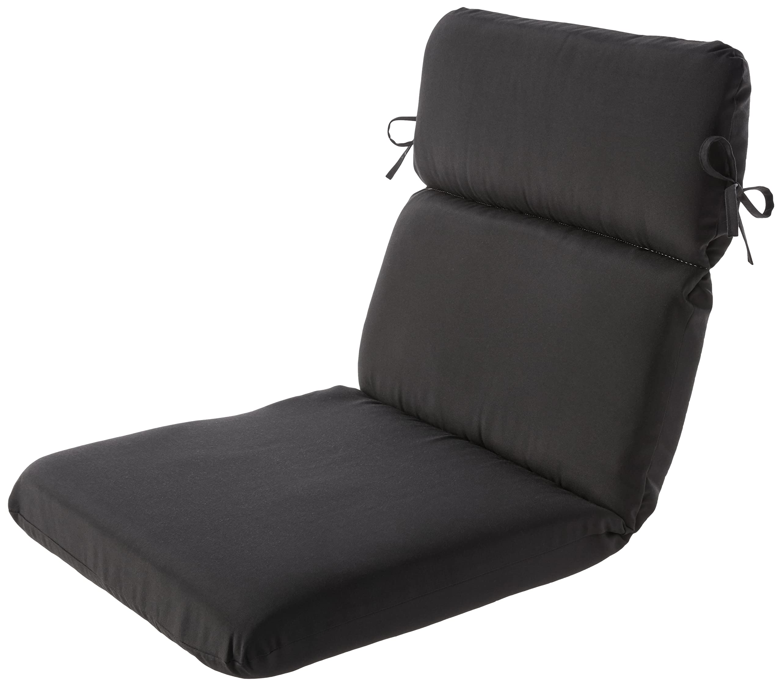 Pillow Perfect Fresco Solid Indoor/Outdoor One Piece Chair Cushion Deep Seat, Weather And Fade Resistant, Round Corner - 40.5'