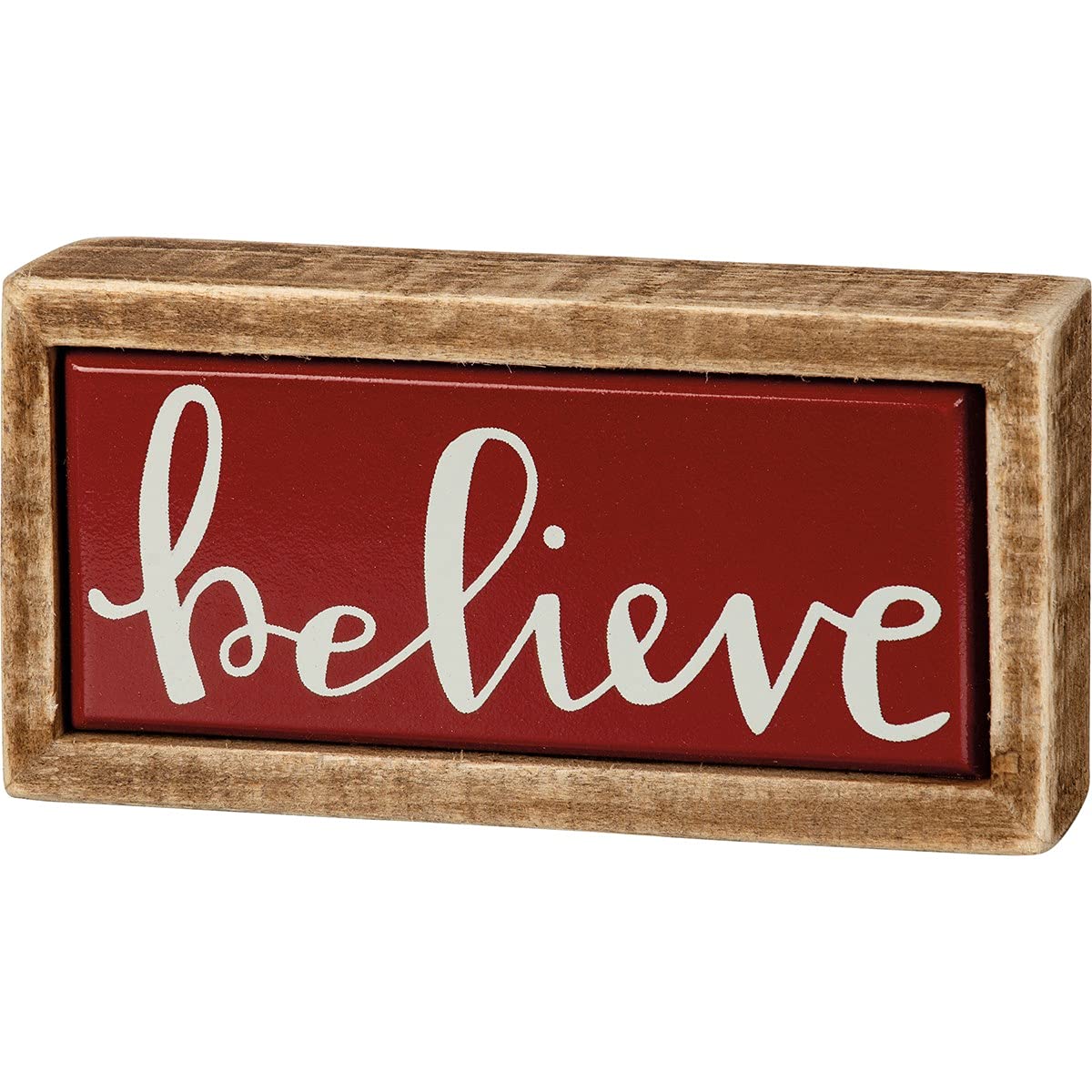 Primitives by Kathy Believe Christmas and Holiday Themed Home D  cor Sign