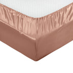 Treely 4 Piece Satin Sheets Twin Size Silky Smooth Champagne Satin Sheet Set With Deep Pocket, Satin Fitted Sheet, Flat Sheet, 2