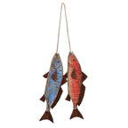 Attraction Design Wooden Fish Decor Hanging Wood Fish Decorations for Wall, Rustic Nautical Fish Decor Beach Theme Home Decorati