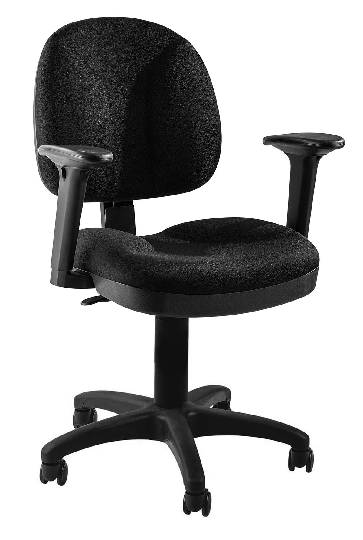 National Public Seating Nps Comfort Height Adjustable Task Chair With Plush Padded Seat - Black