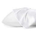 Bedsure Satin Pillowcase For Hair And Skin - White Zipper Pillow Cases Queen Size Set Of 2, Similar To Silk Pillow Cases, Silky
