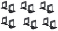 Innovera Nonskid Heavy Gauge Steel Universal Economy Bookends, 4 3/4 X 5 1/4 X 5-Inches, Black, 6 Pair (54055)