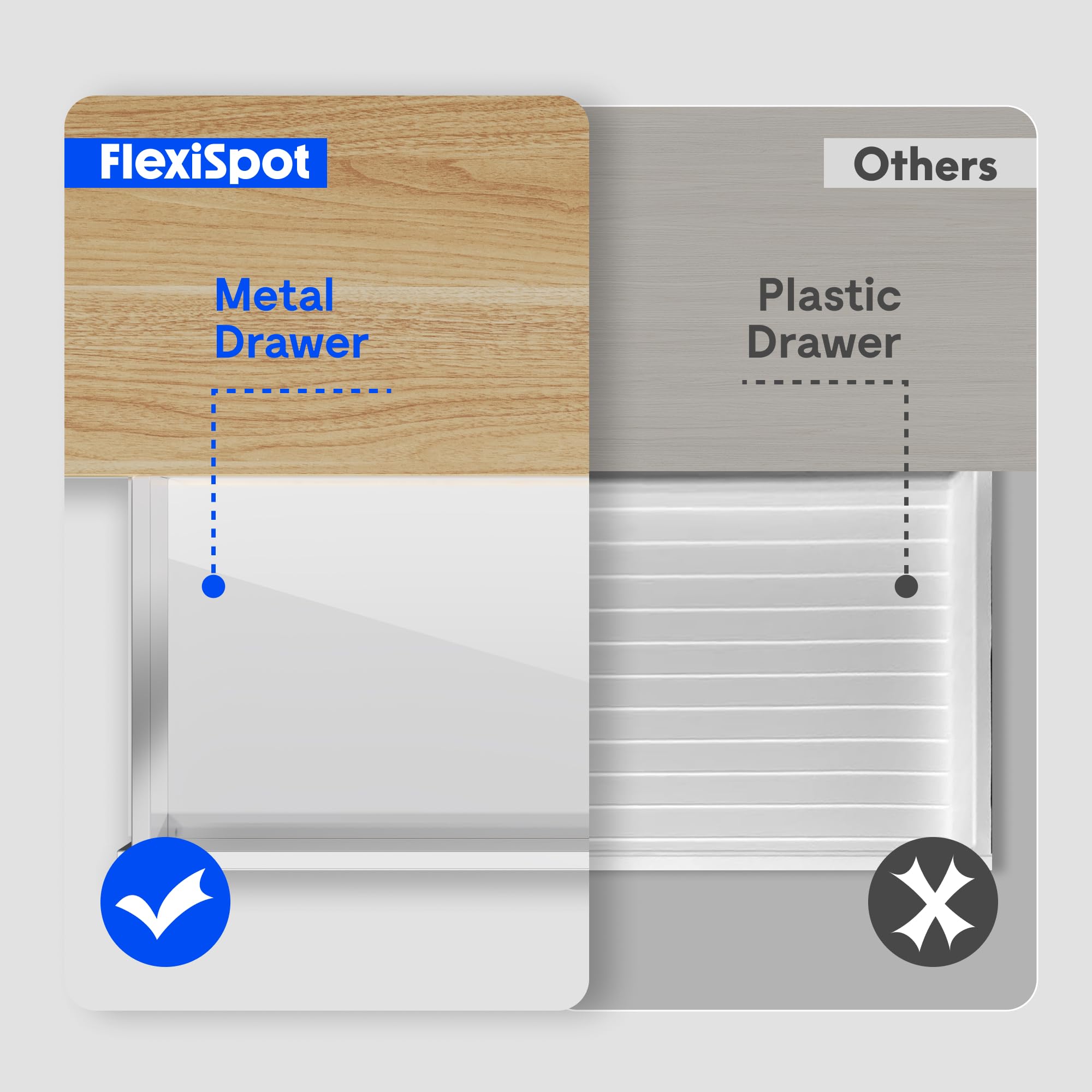 Flexispot 55' White Electric Standing Desk With Drawers, Quick Assembly Home Office Sit Stand Desk With Storage, Usb Charging, Computer Desk For Home Office (White Top + Adjustable Frame, Comhar)