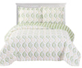 Royal Tradition Gia Reversible Coverlets, King Over-Sized 3Pc Quilt Set (110-Inch Wide X 96-Inch Long) Lightweight Bedspread