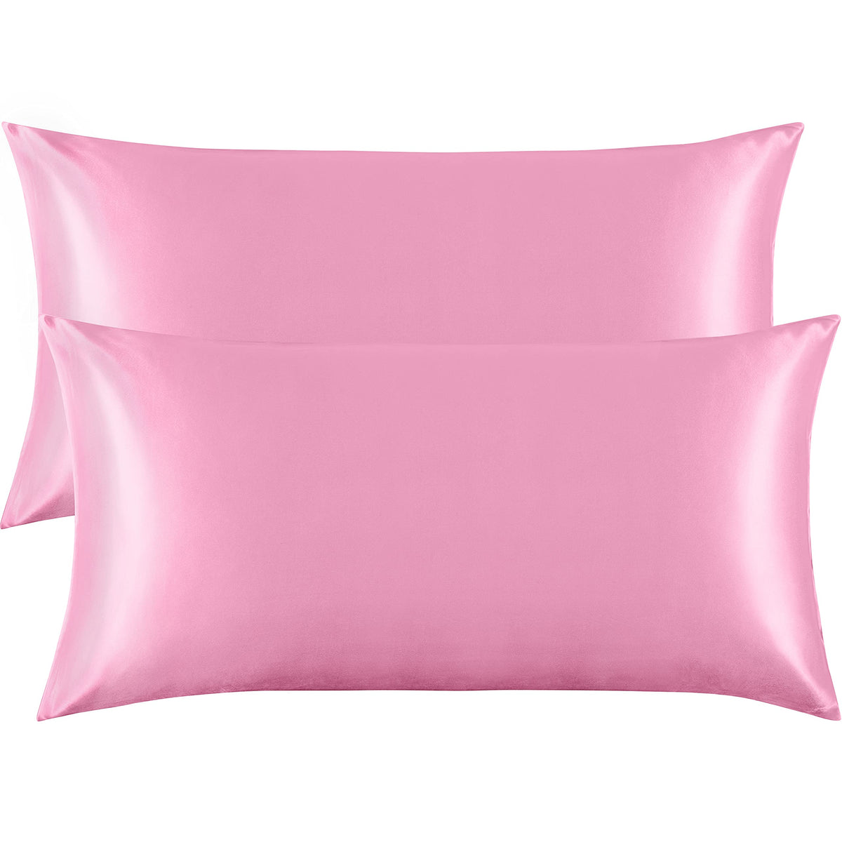 Flxxie 2 Pack Satin Pillowcases For Hair And Skin, Luxury Soft King (20X36 Inches) Silky Pillow Cases With Envelope Closure, Pin