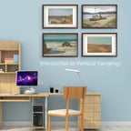 Golden State Art, 16X24 Picture Frame With Mat For 12X18 - High Definition Glass Wall Mounting Horizontal Vertical Display (Brow